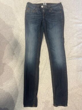 True Religion Women's Dark Wash Skinny Jeans